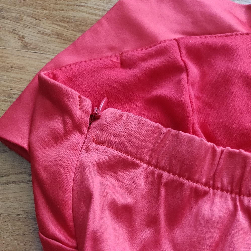 Coral Ruffled Dress - Picture 3 of 3
